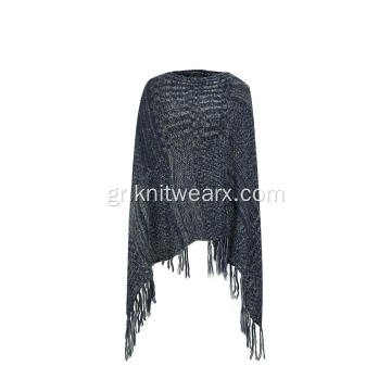 Γυναικεία πλεκτά AB Yarn Shawl Tassels Bohemian Poncho